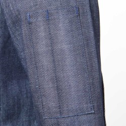 Bluza kucharska z jeansu, niebieska, rozmiar M