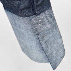 Bluza kucharska z jeansu, niebieska, rozmiar M