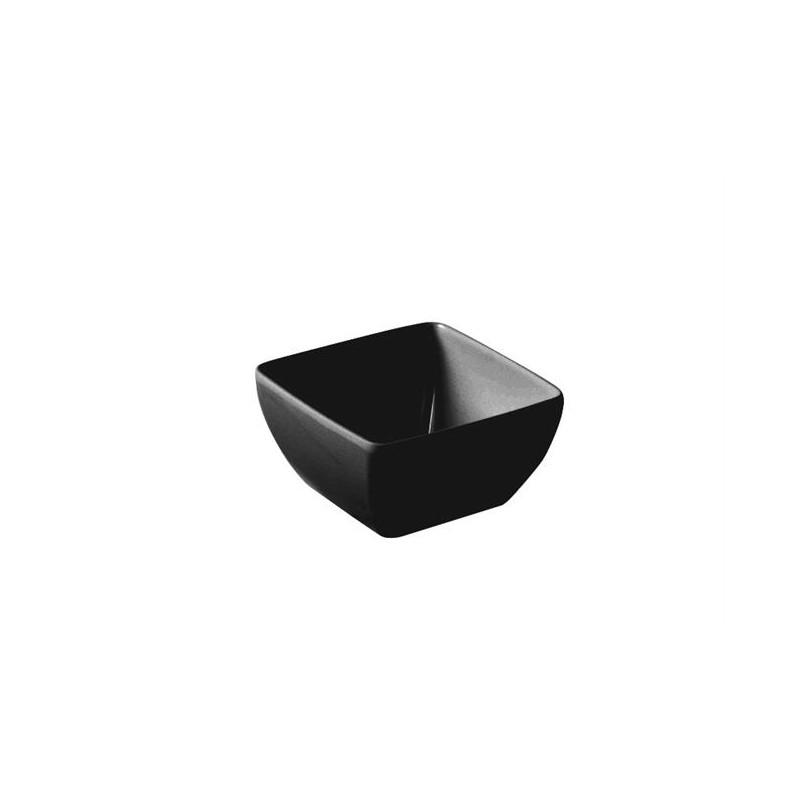 Kwadratowa miska z melaminy czarna 250x250 mm 