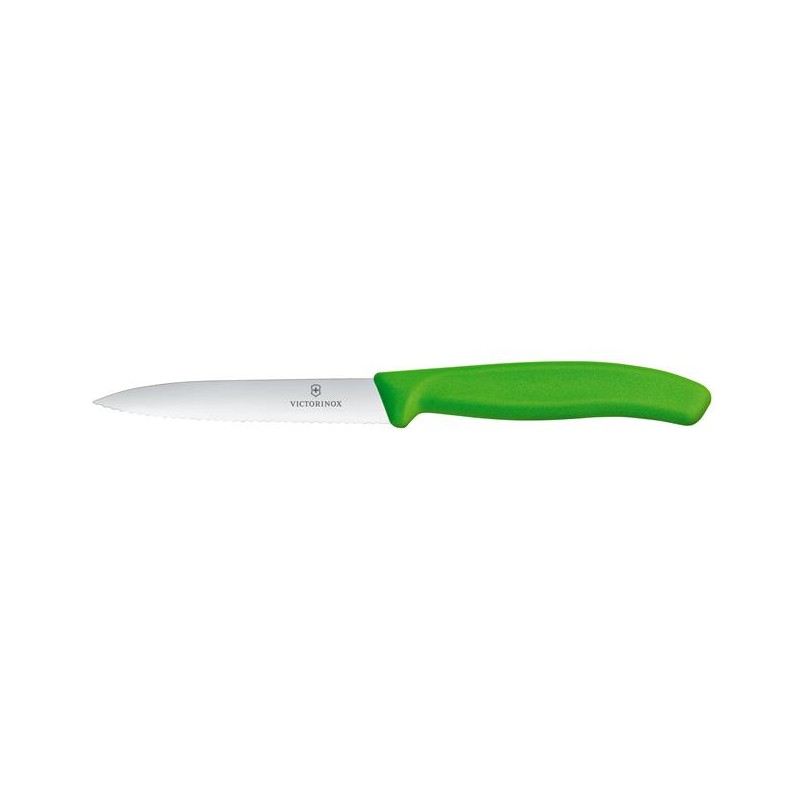 Victorinox Swiss Classic Nóż do jarzyn, ząbkowany, 100mm, zielony 