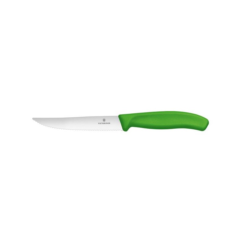 Victorinox Swis Classic Nóż do pizzy, ząbkowany, ostry czubek, zielony 