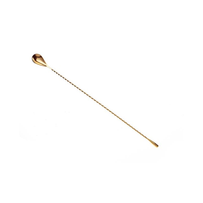 Długa łyżka barmańska 400 mm złota  