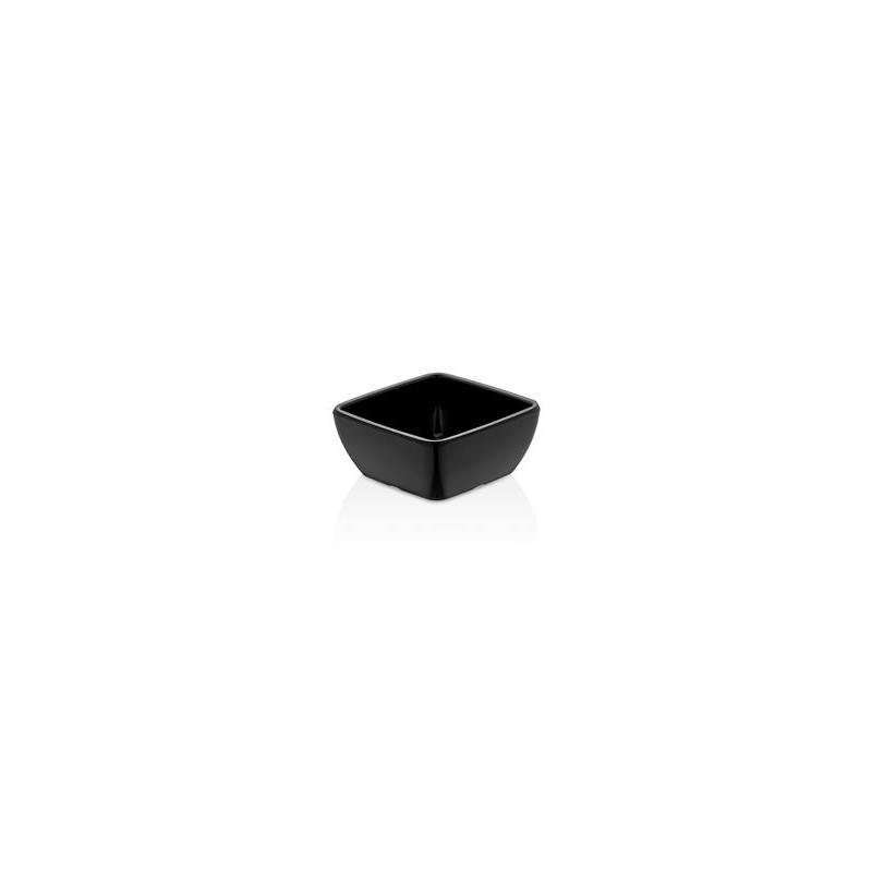 Miska kwadratowa z melaminy, czarna, 90x90x40 mm 125x125x(h)65mm