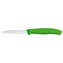 Nóż do jarzyn, ząbkowany zielony 