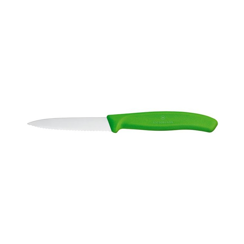 Nóż do jarzyn, ząbkowany zielony 