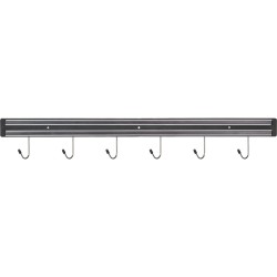 Магнитная рейка с крючками, L 625 мм