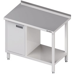 Stół przyścienny z szafką (L),i półką 1600x700x850 mm