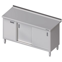 Stół przyścienny z szafką (L),drzwi suwane 1300x700x850 mm