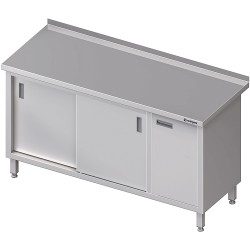 Stół przyścienny z szafką (P),drzwi suwane 1400x700x850 mm