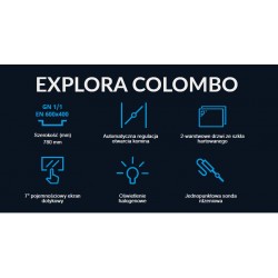 Piec konwekcyjno-parowy PF7904 | Explora Colombo | 5xGN1/1 | sonda | system myjący | 7,8kW