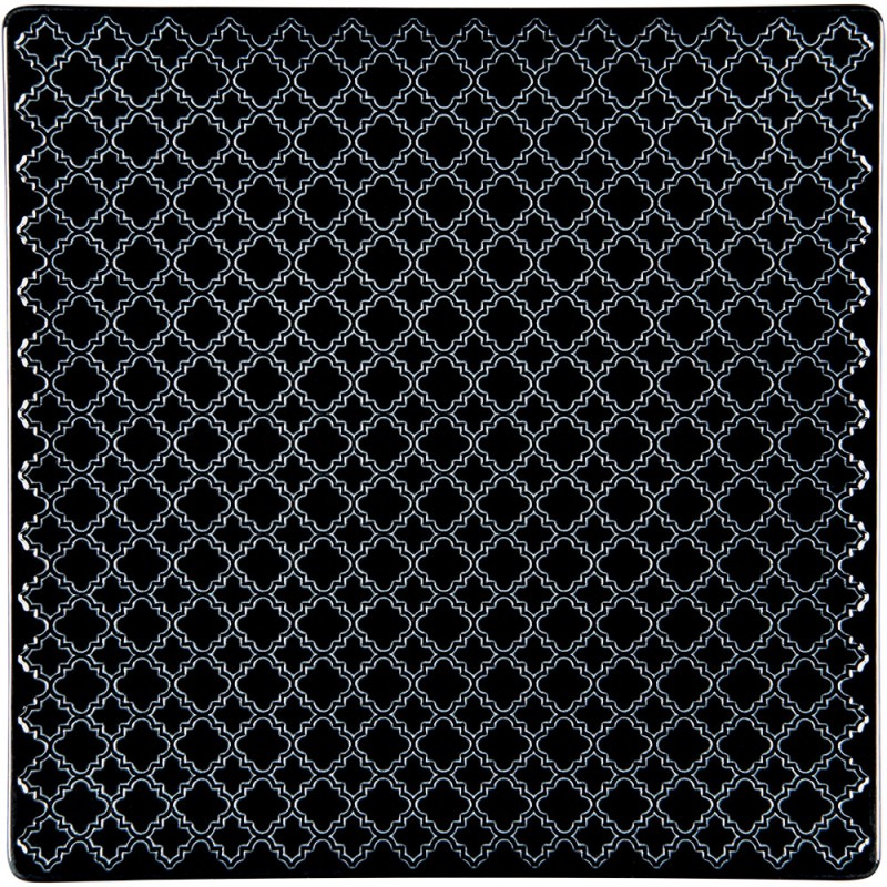Talerz płytki, kolor czarny, Marrakesz, 170x170 mm - 390136
