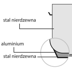 Garnek stalowy do duszenia z pokrywką, Ø 360 mm, V 11.2 l - 016362