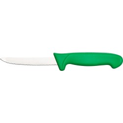 Nóż do warzyw, ząbkowany, zielony, L 100 mm - 283142