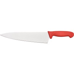 Nóż kucharski, HACCP, czerwony, L 260 mm - 283261