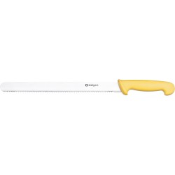 Nóż do pieczywa, ciasta, HACCP, żółty, L 300 mm - 284303