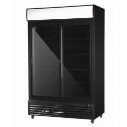 Szafa chłodnicza przeszklona RQ1100SL-BLACK | 1000l | drzwi przesuwne | czarna (SD1001SL)