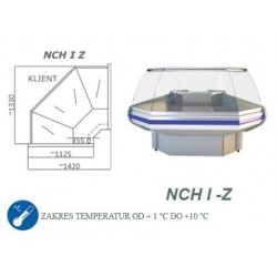 Narożnik chłodniczy z szybą giętą - NCH I-Z 1.3